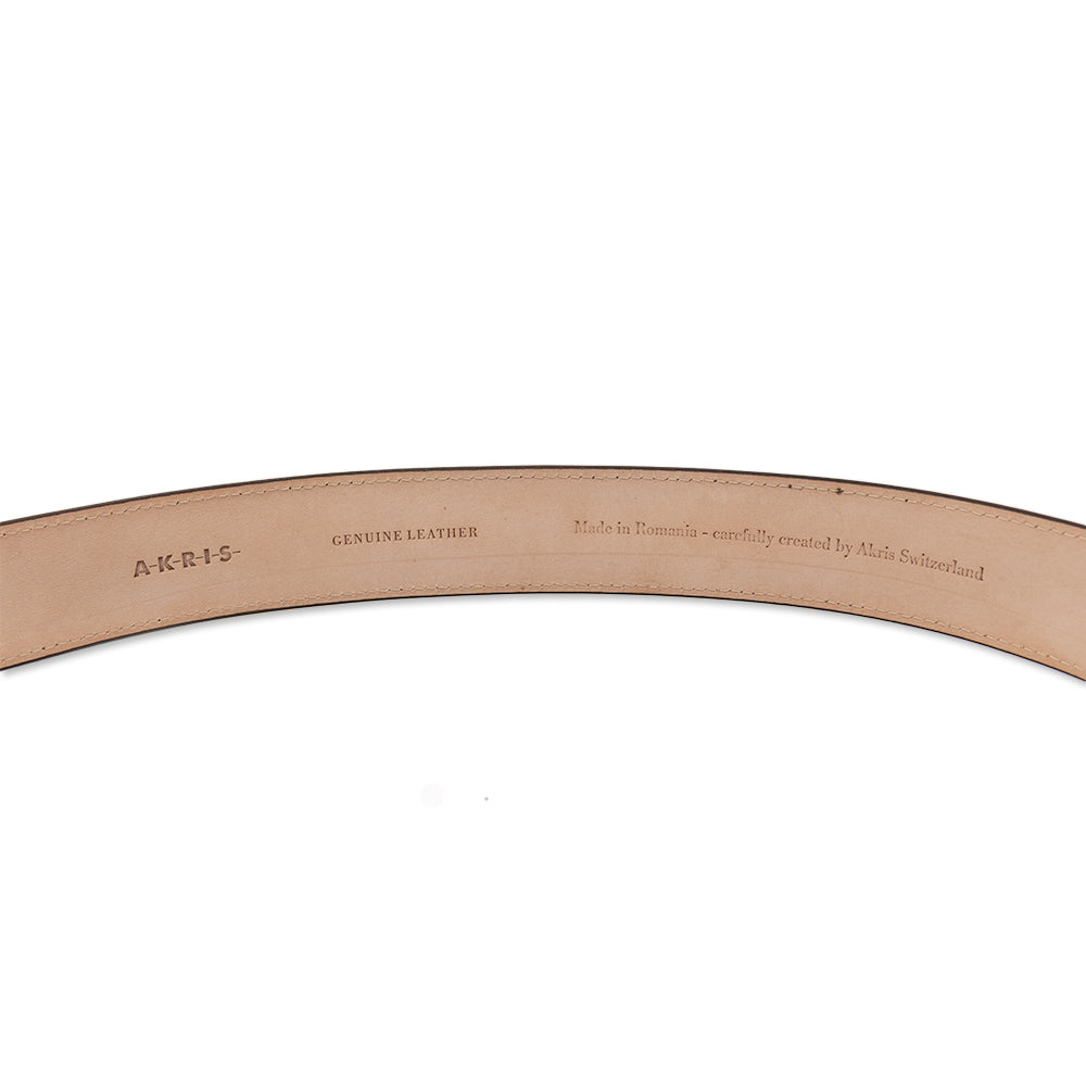 Akris Brown and Charcoal Leather Belt