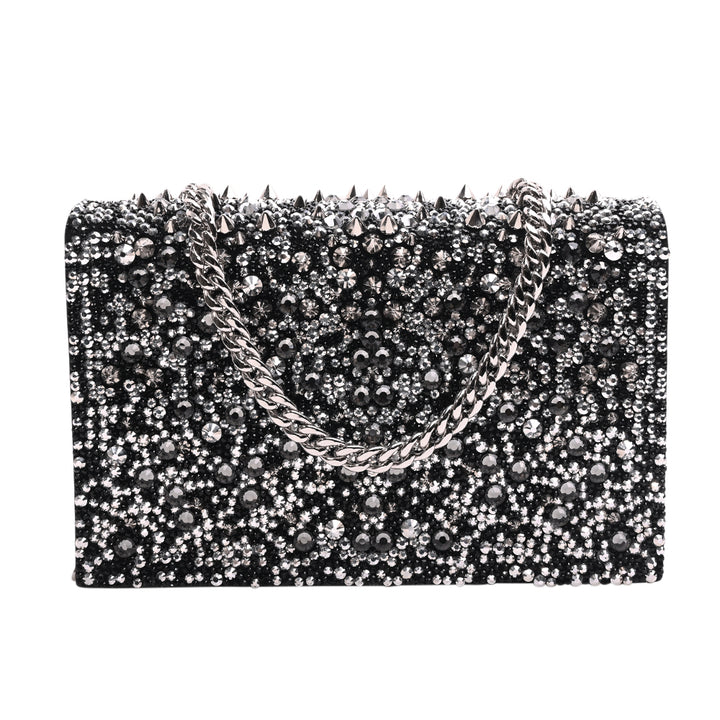 Alexander McQueen Black & Silver Crystal Studded Skull Mini Bag