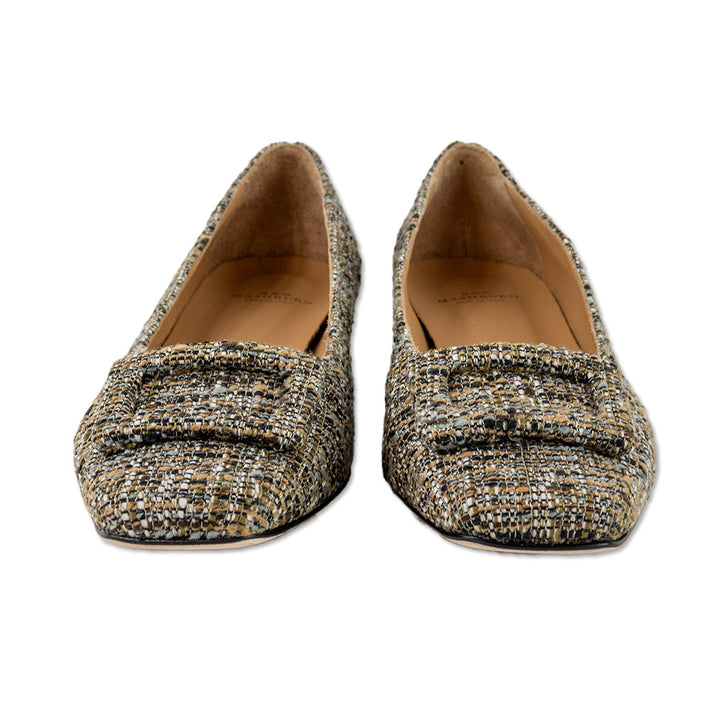 Ann Mashburn Brown Tweed Buckle Shoe