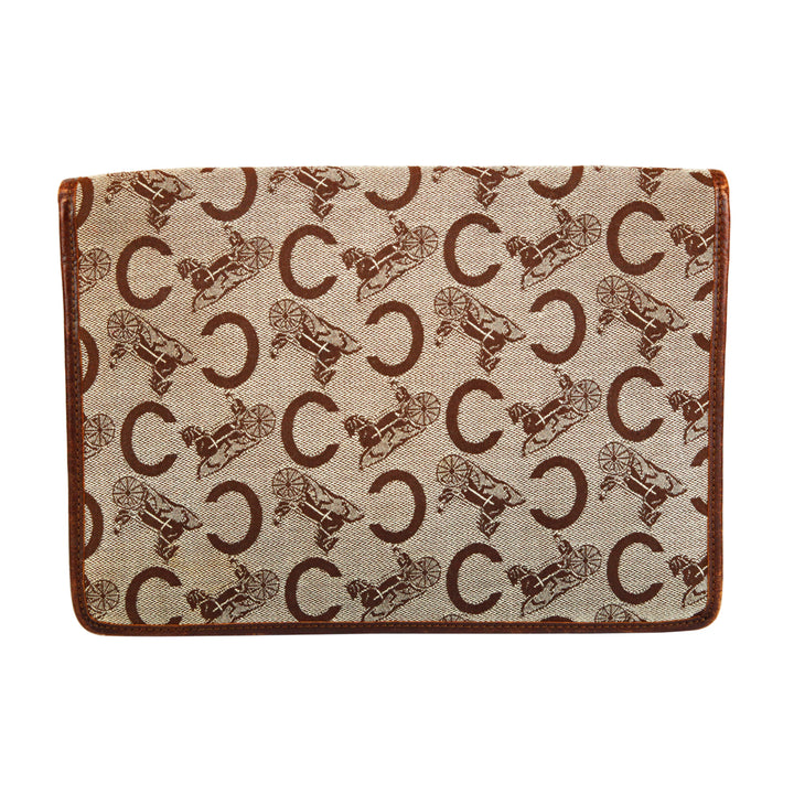 Celine Monogram Canvas Vintage Envelope Clutch