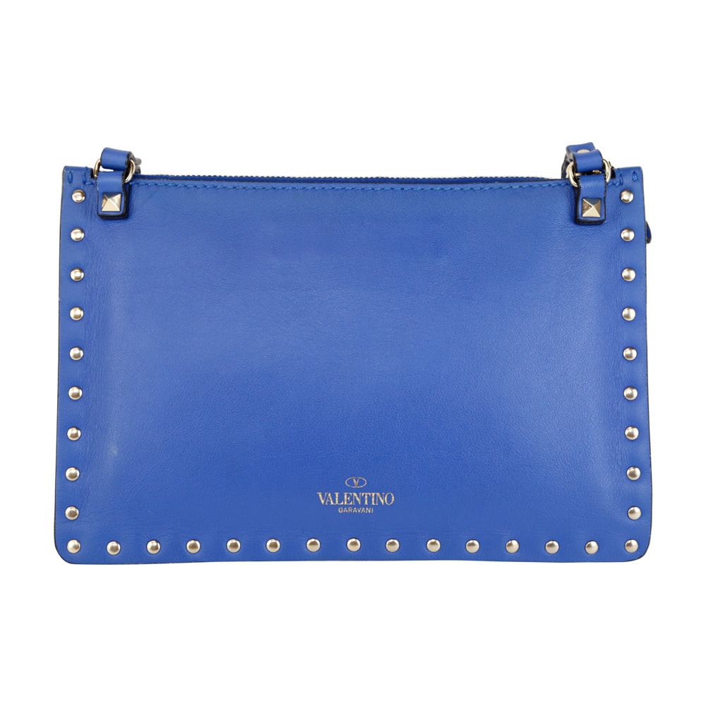 Valentino Blue Leather Rockstud Crossbody Bag