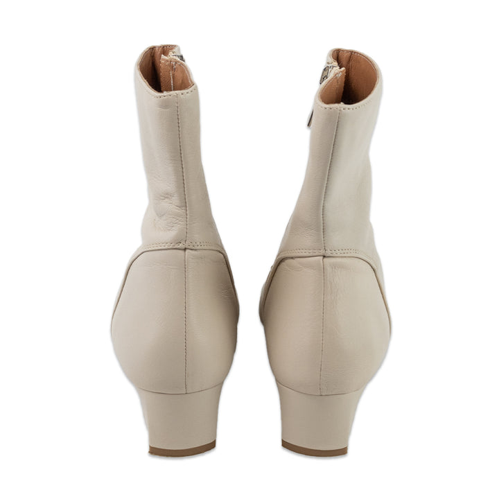 Aquatalia Selini Ivory Leather Ankle Boot