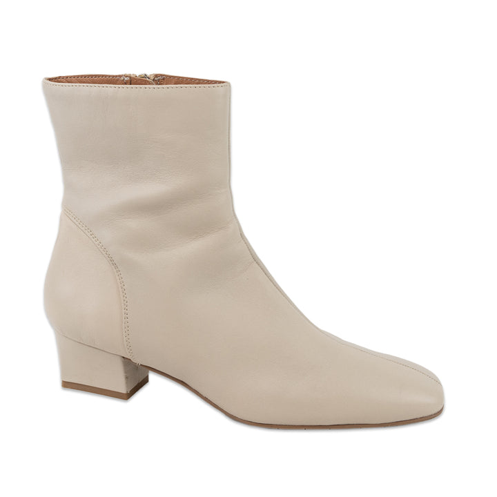 Aquatalia Selini Ivory Leather Ankle Boot