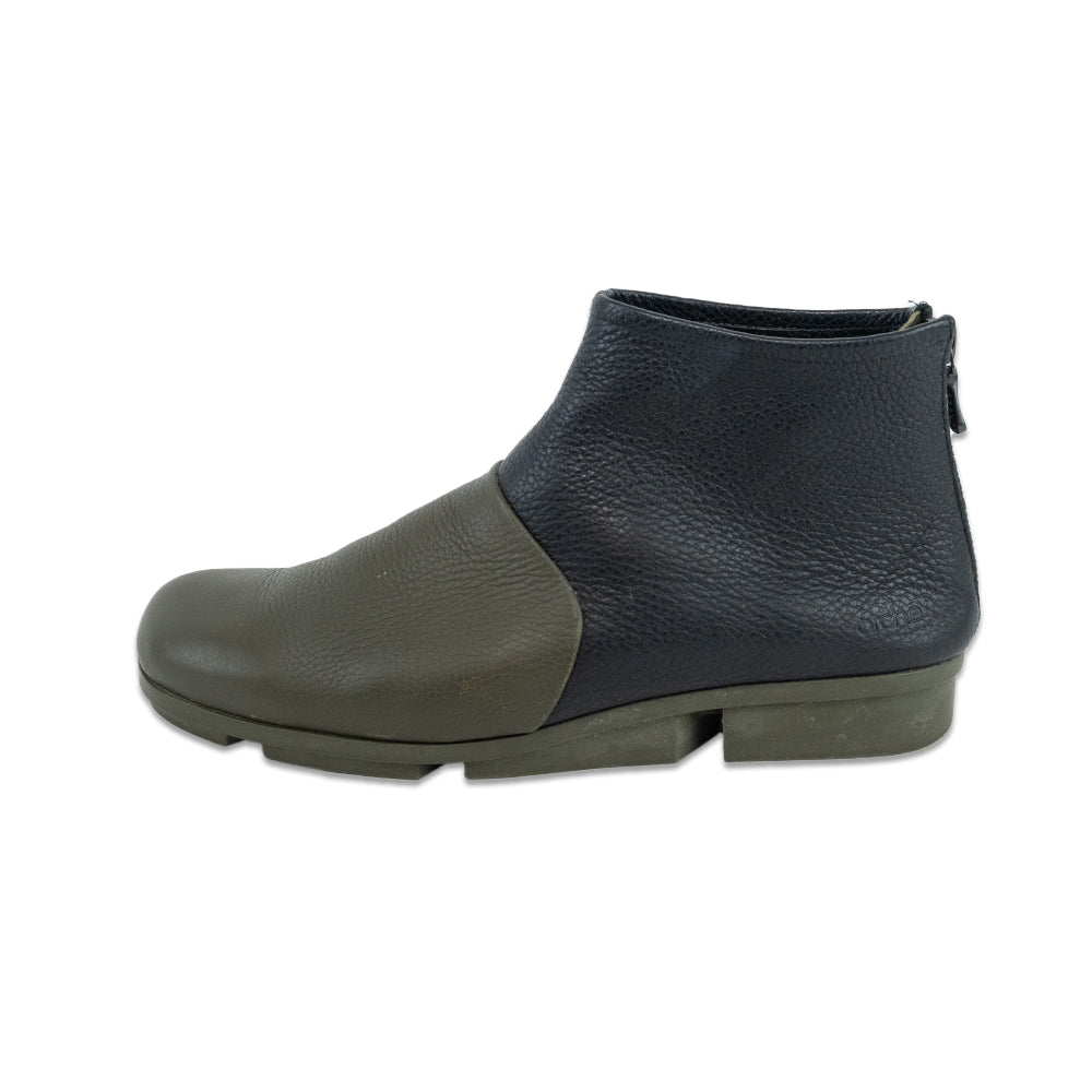 Arche Kymono Olive/Black Leather Ankle Boot