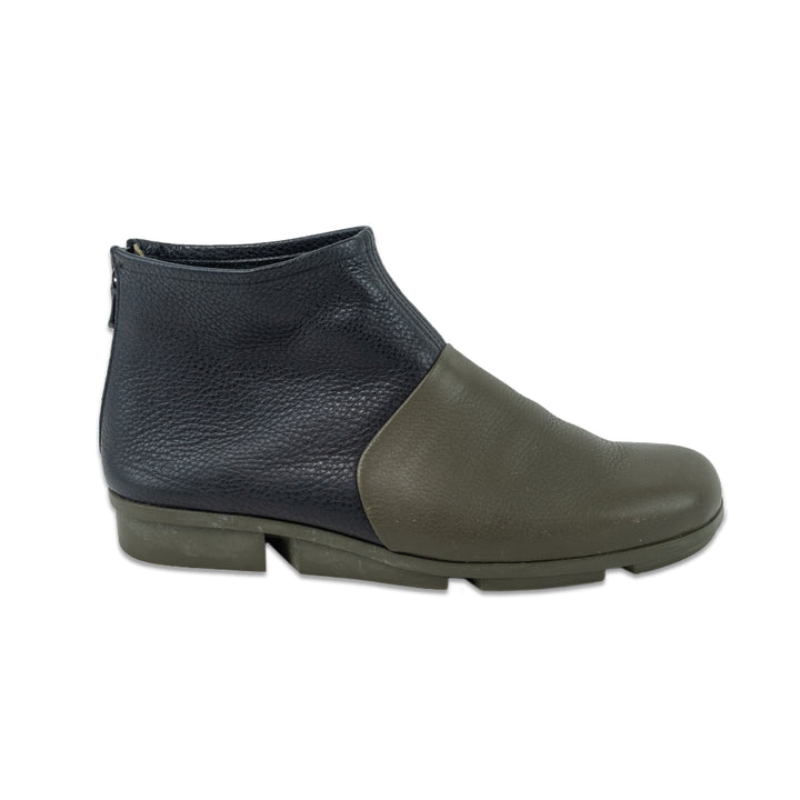 Arche Kymono Olive/Black Leather Ankle Boot