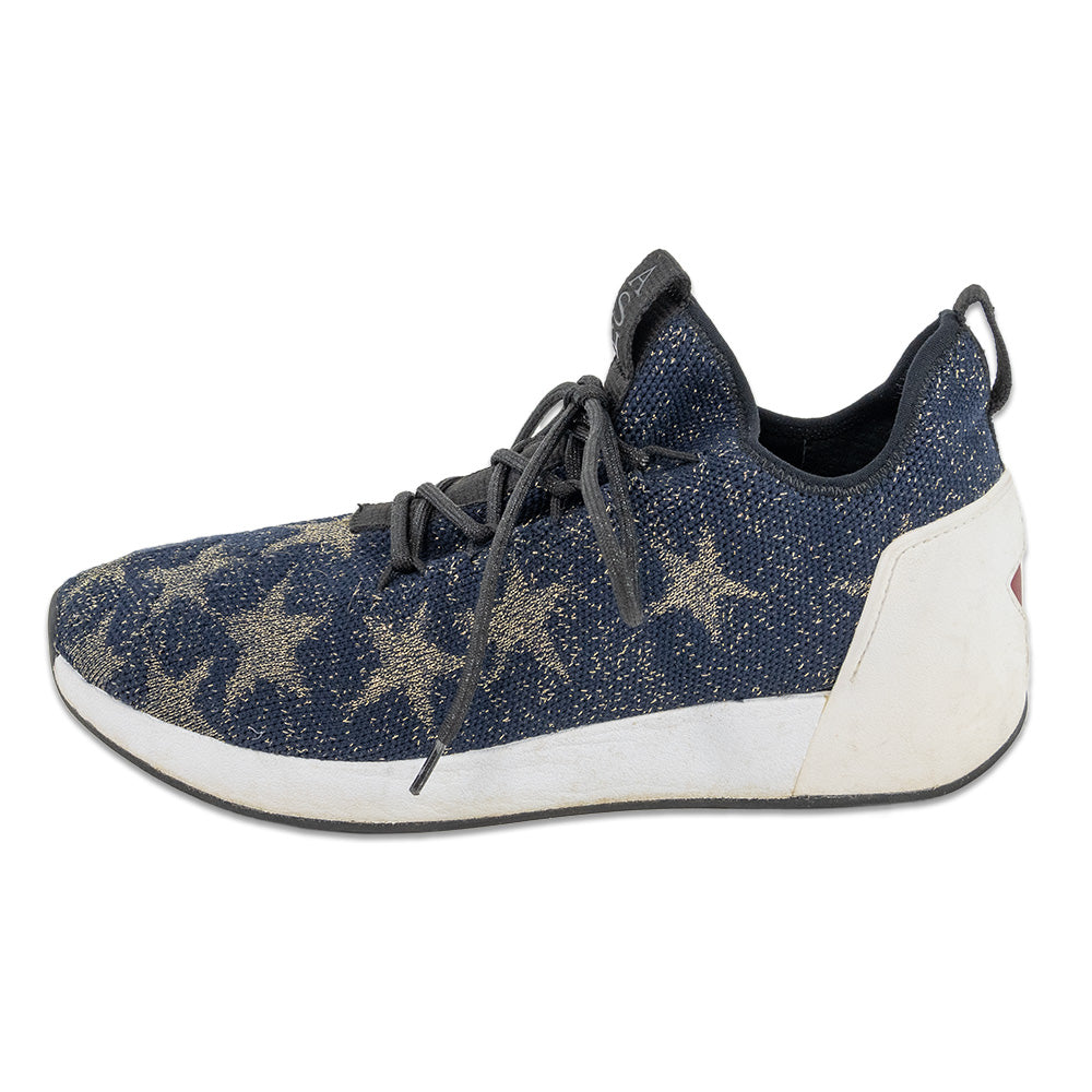 Ash Jaguar Navy and Metallic Gold Star Knit Sneakers