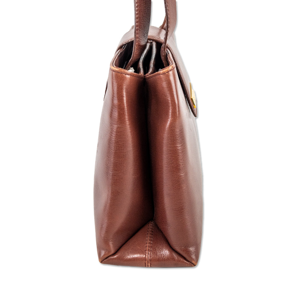 BVLGARI Brown Leather Shoulder Bag