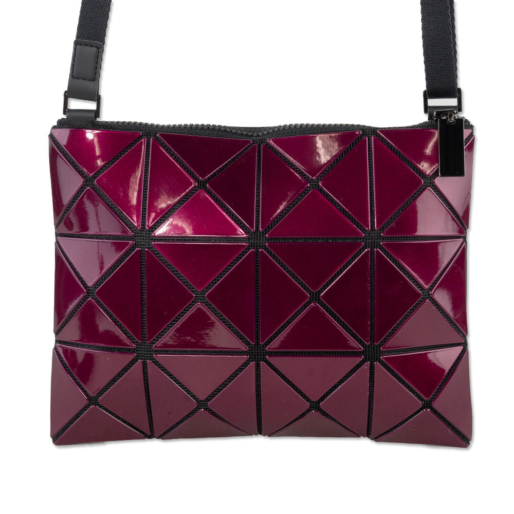 Bao Bao Issey Miyake Burgundy Lucent Crossbody