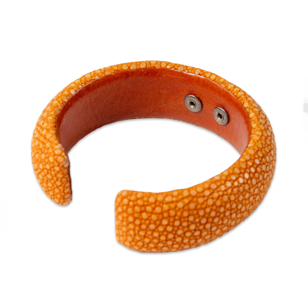 Bastian Orange Stingray Bangle with Red Stone