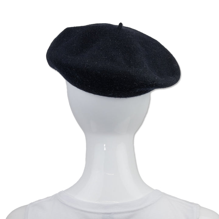 Borsalino Black Wool Beret