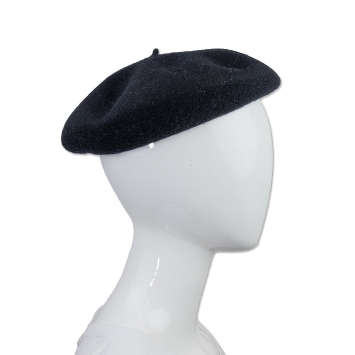 Borsalino Black Wool Beret