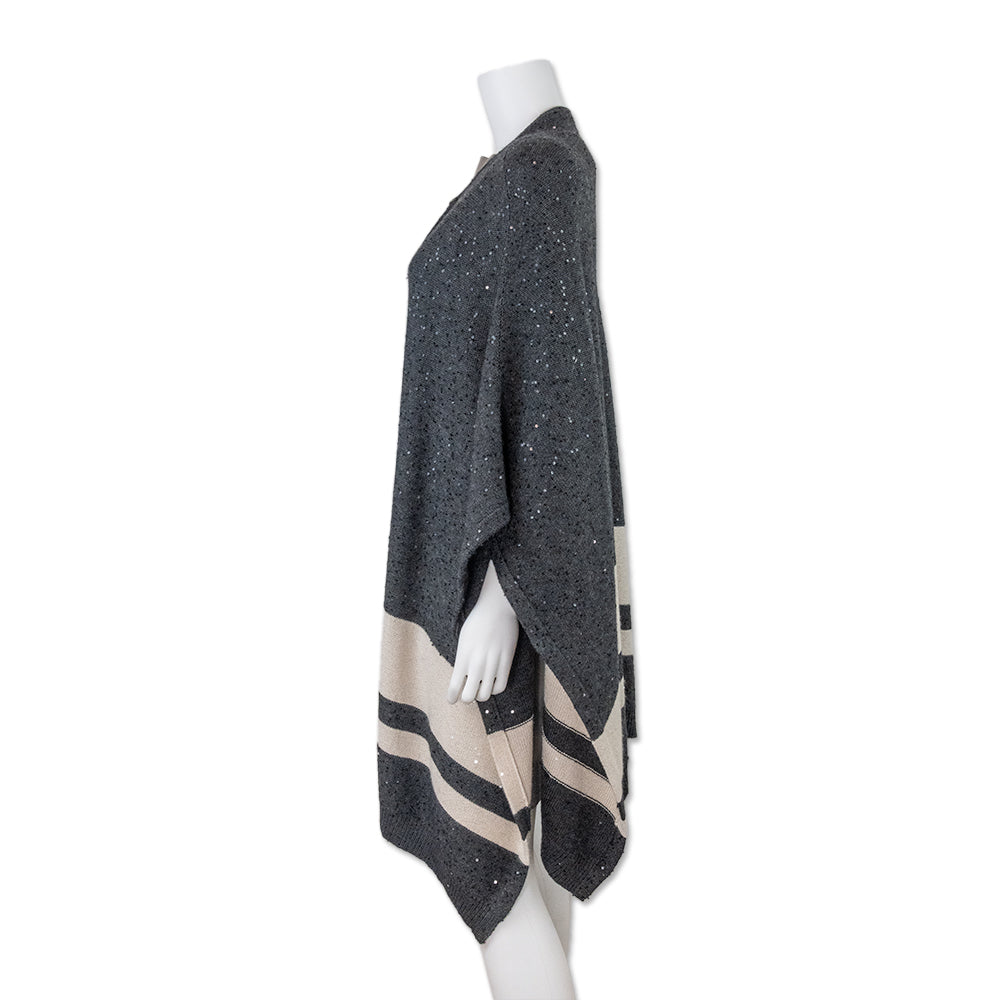 Brunello Cucinelli Cashmere Sequin Cape