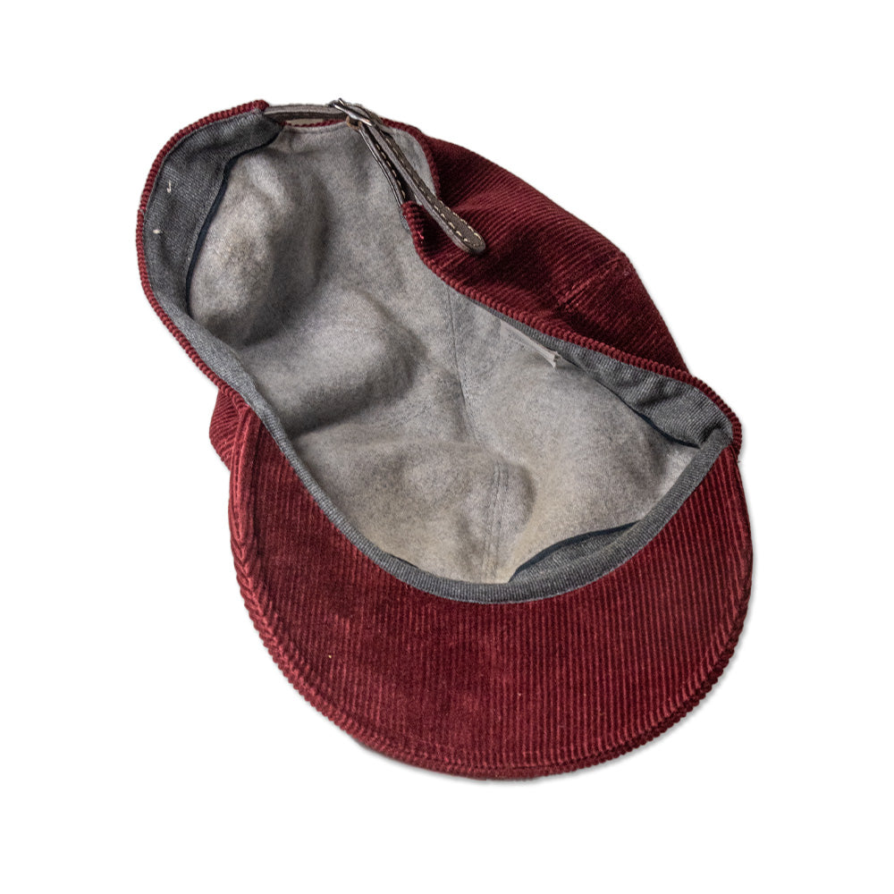 Brunello Cucinelli Red Corduroy Baseball Cap