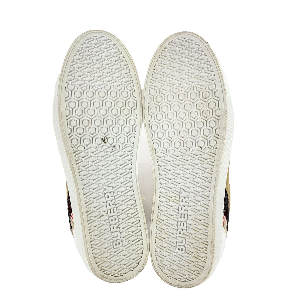 Burberry House Check White Leather Sneakers