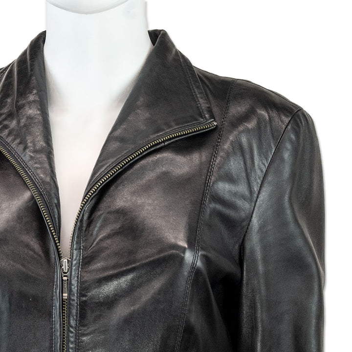 Burberry London Black Leather Biker Jacket