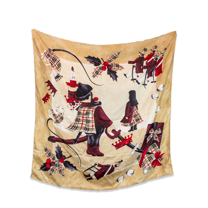 Burberry Nutcracker About Burberry Motif Silk Scarf