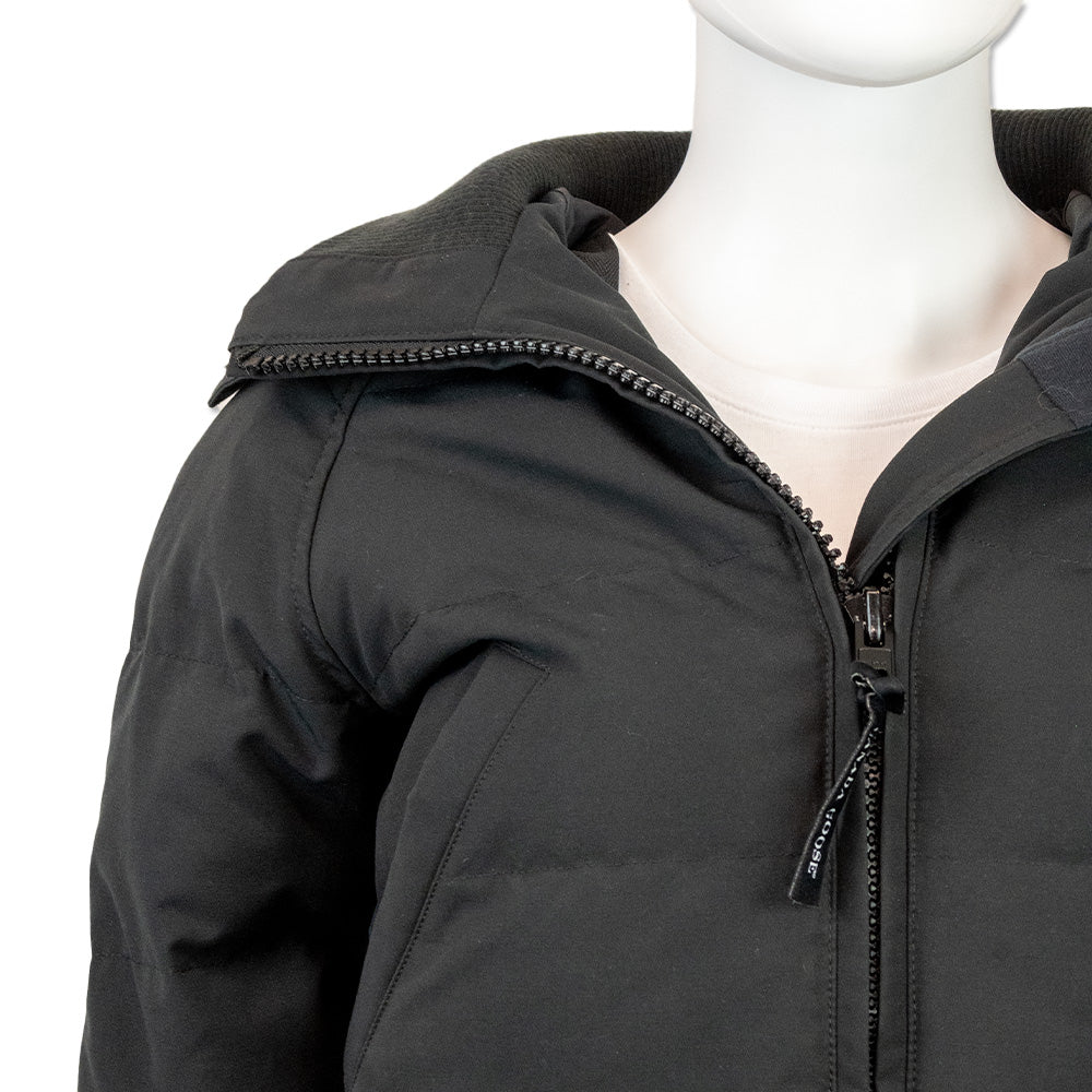 Canada Goose Black Cropped Hooded Puffer Jacket