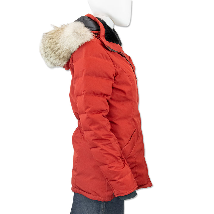 Canada Goose Red Parka with Fur Trim