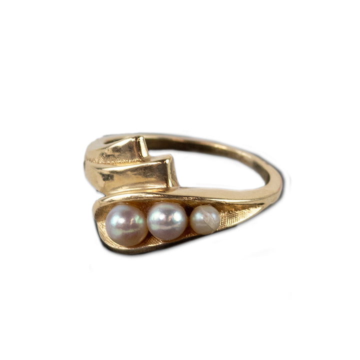 Vintage 14K Gold and Pearl Ring