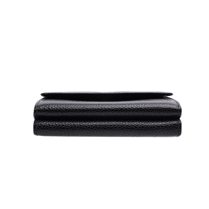 Chanel Vintage Black Caviar Compact CC Wallet