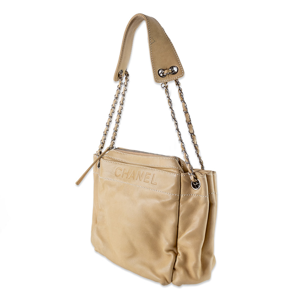 Chanel Beige Leather Rock n' Chic Handbag