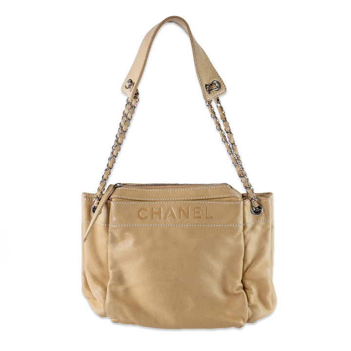 Chanel Beige Leather Rock n' Chic Handbag