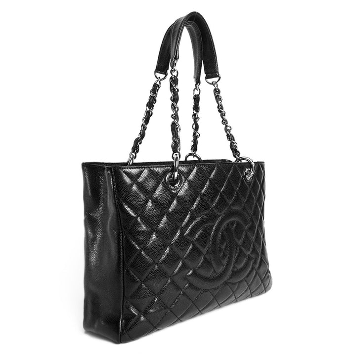 Chanel Black Caviar Grand Shopping Tote Bag