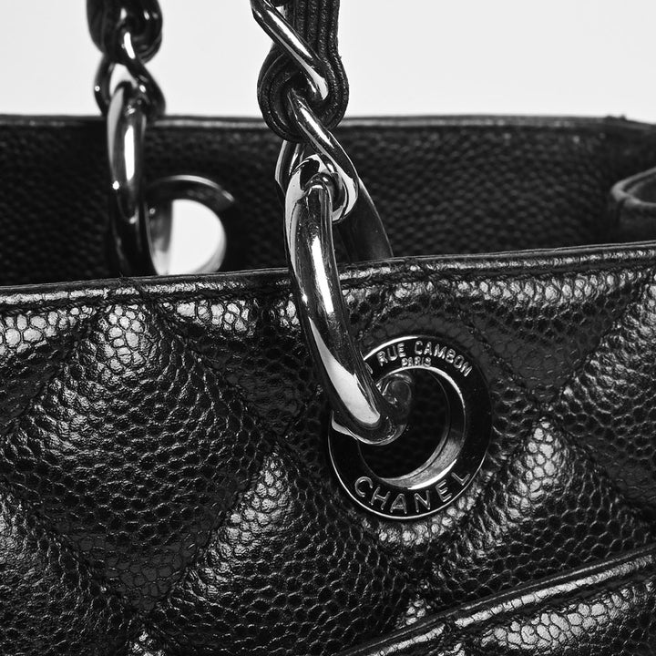 Chanel Black Caviar Grand Shopping Tote Bag