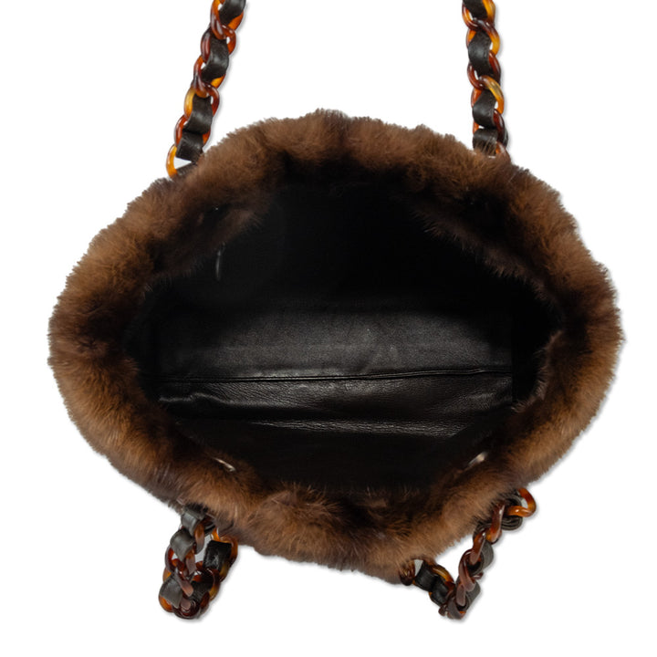 Chanel Brown Mink Fur Tote