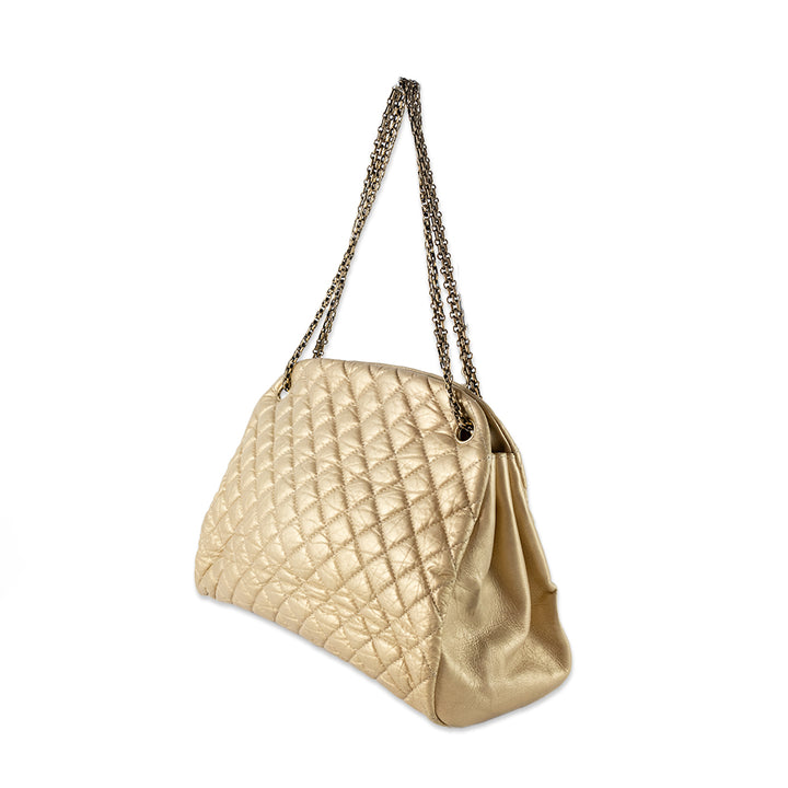 Chanel Gold Just Mademoiselle Quilted Tote