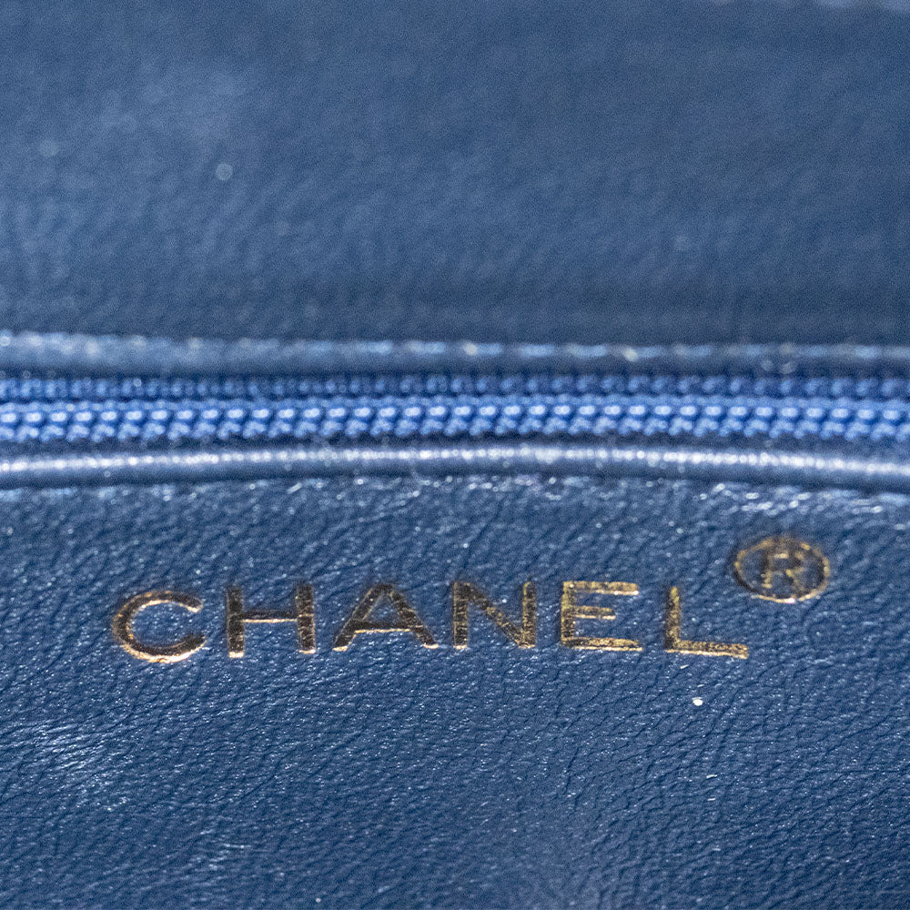 Chanel Navy Quilted Shoulder Bag with Tassels