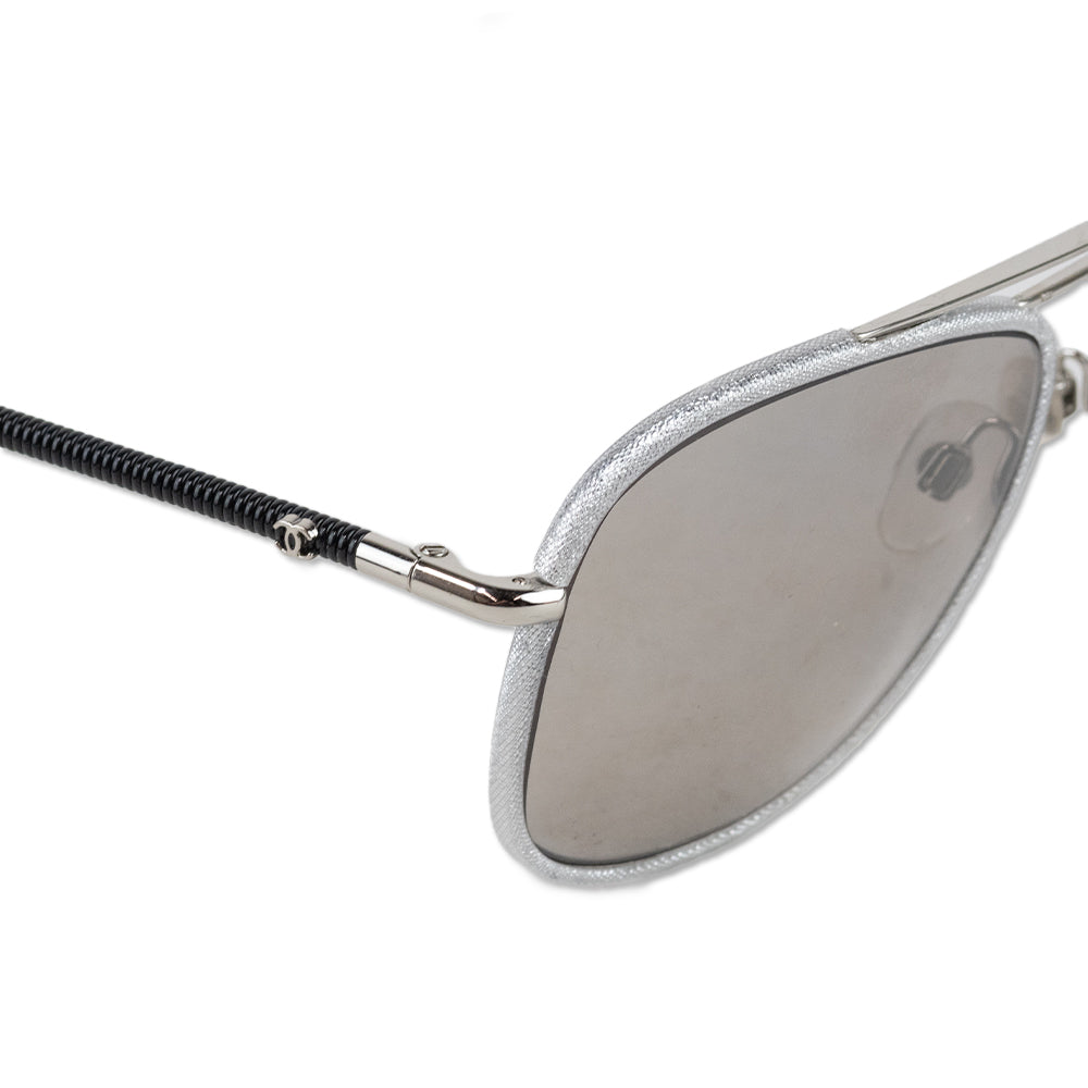 Chanel Silver Aviator Prescription Eyeglasses