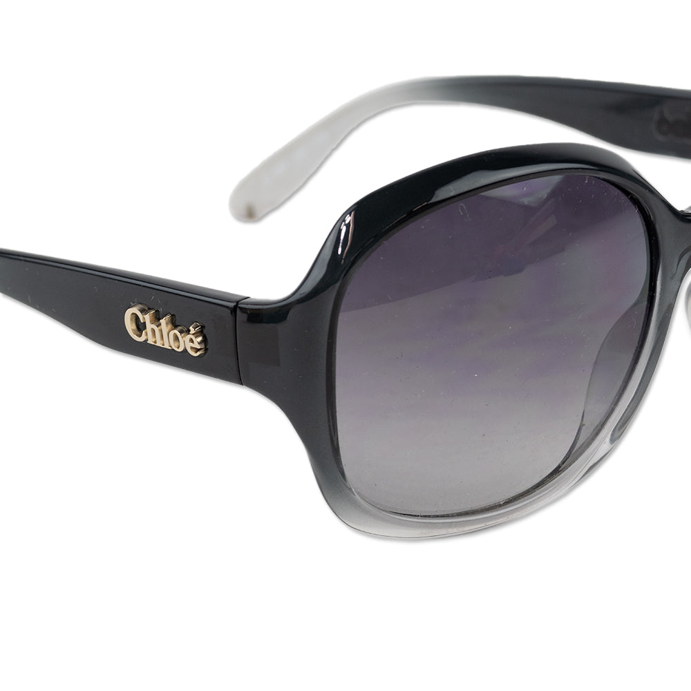 Chloe Gray Gradient Oversized Sunglasses