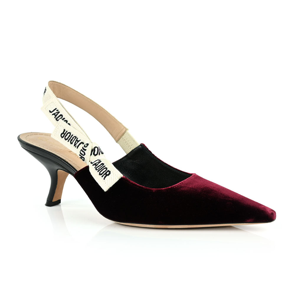 Christian Dior Amarante Velvet J'ADIOR Slingback Pumps