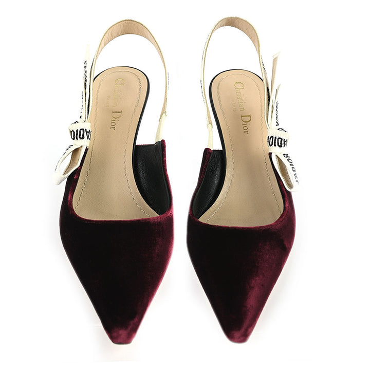 Christian Dior Amarante Velvet J'ADIOR Slingback Pumps