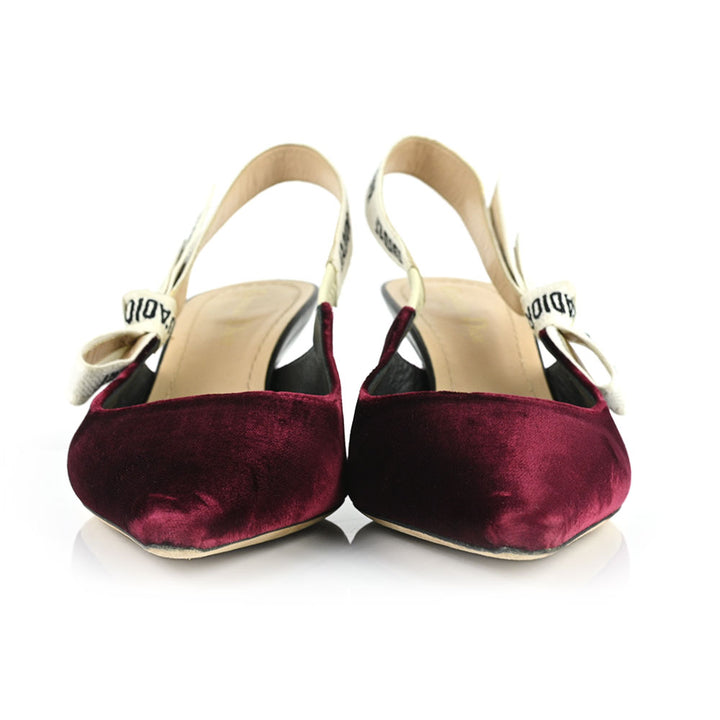 Christian Dior Amarante Velvet J'ADIOR Slingback Pumps