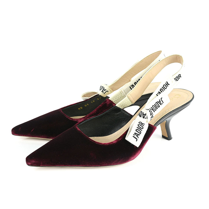 Christian Dior Amarante Velvet J'ADIOR Slingback Pumps