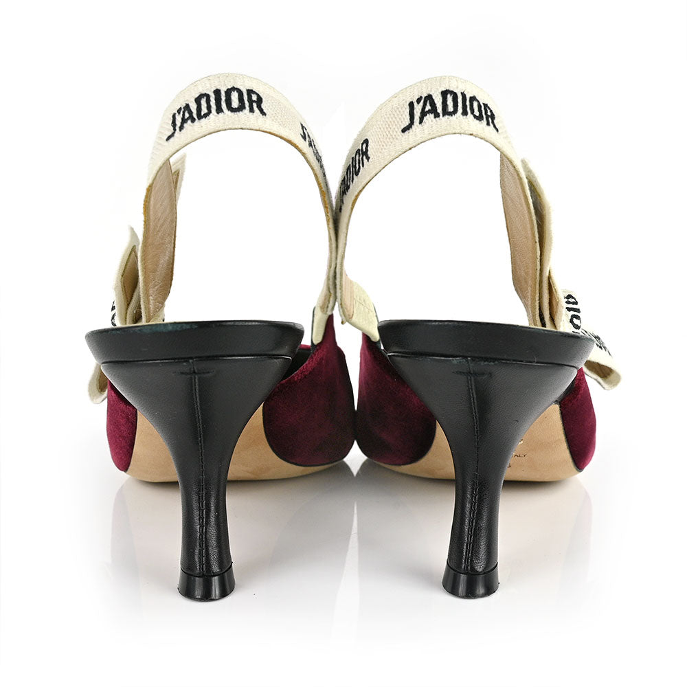 Christian Dior Amarante Velvet J'ADIOR Slingback Pumps