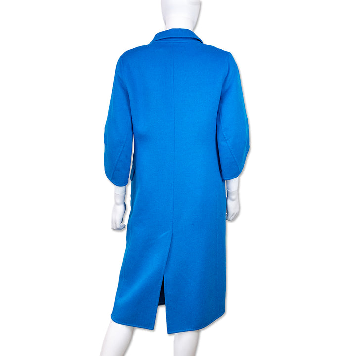 Christian Dior Blue Wool Blend Trench Coat