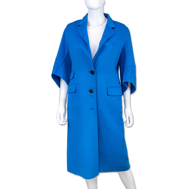 Christian Dior Blue Wool Blend Trench Coat