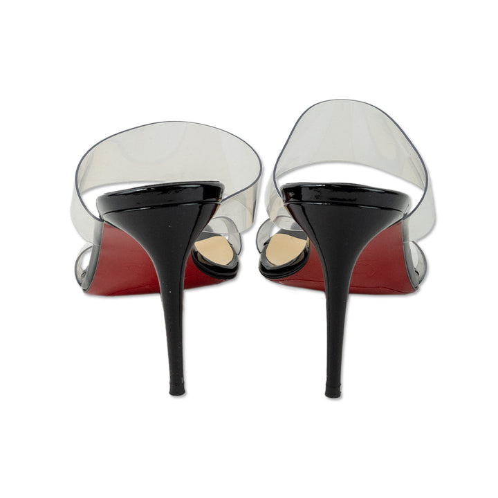 Christian Louboutin PVC Patent Leather Mule Slider Sandal