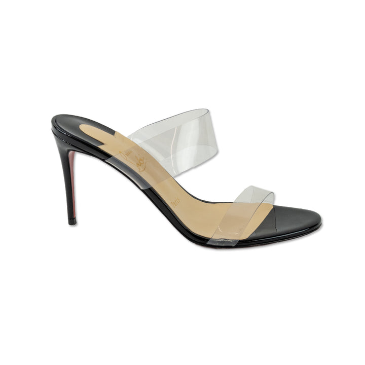 Christian Louboutin PVC Patent Leather Mule Slider Sandal