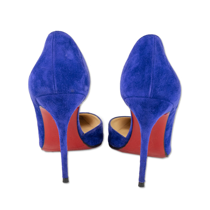 Christian Louboutin Iriza 100 Purple Suede D'Orsay Pumps