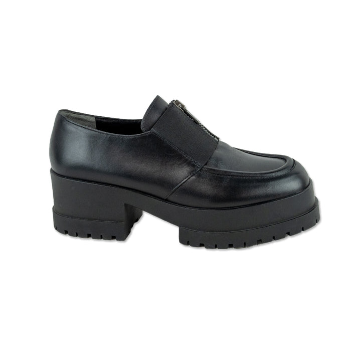 Clergerie WELL Black Leather Platform Loafers