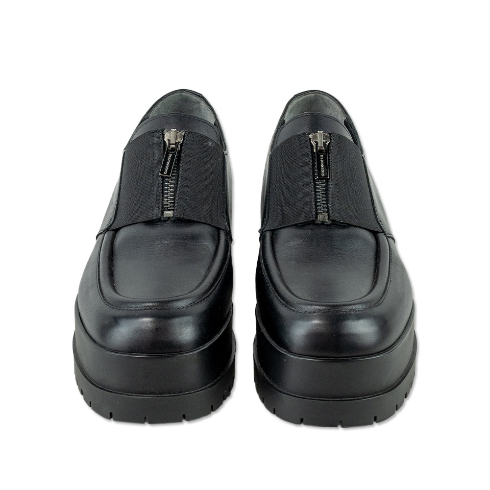 Clergerie WELL Black Leather Platform Loafers