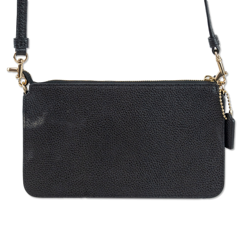 Coach Black Grained Leather Crossbody Bag