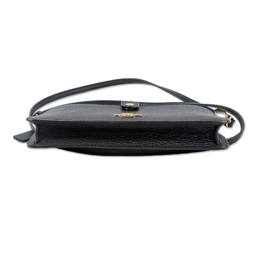 Coach Black Grained Leather Crossbody Bag