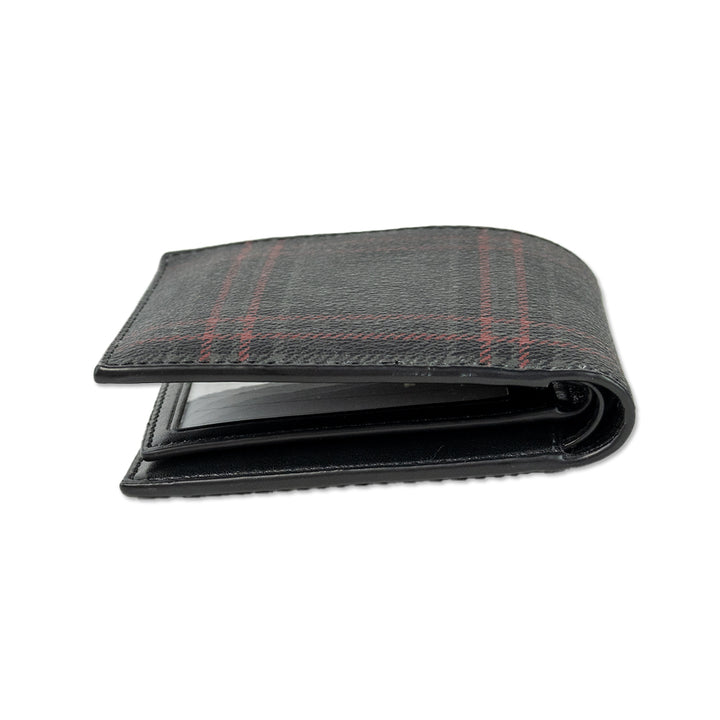 Coach Black Plaid Print Signature Canvas 3-in-1 Wallet