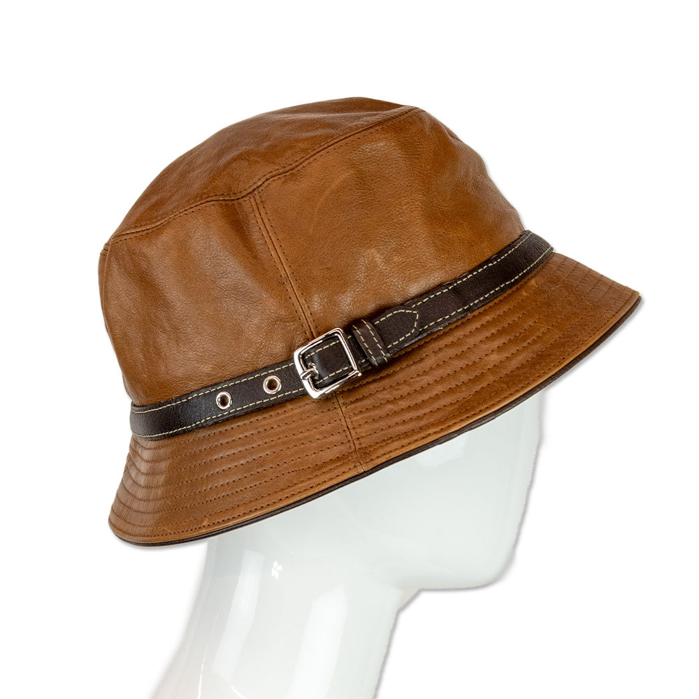 Coach Soho Brown Leather Bucket Hat