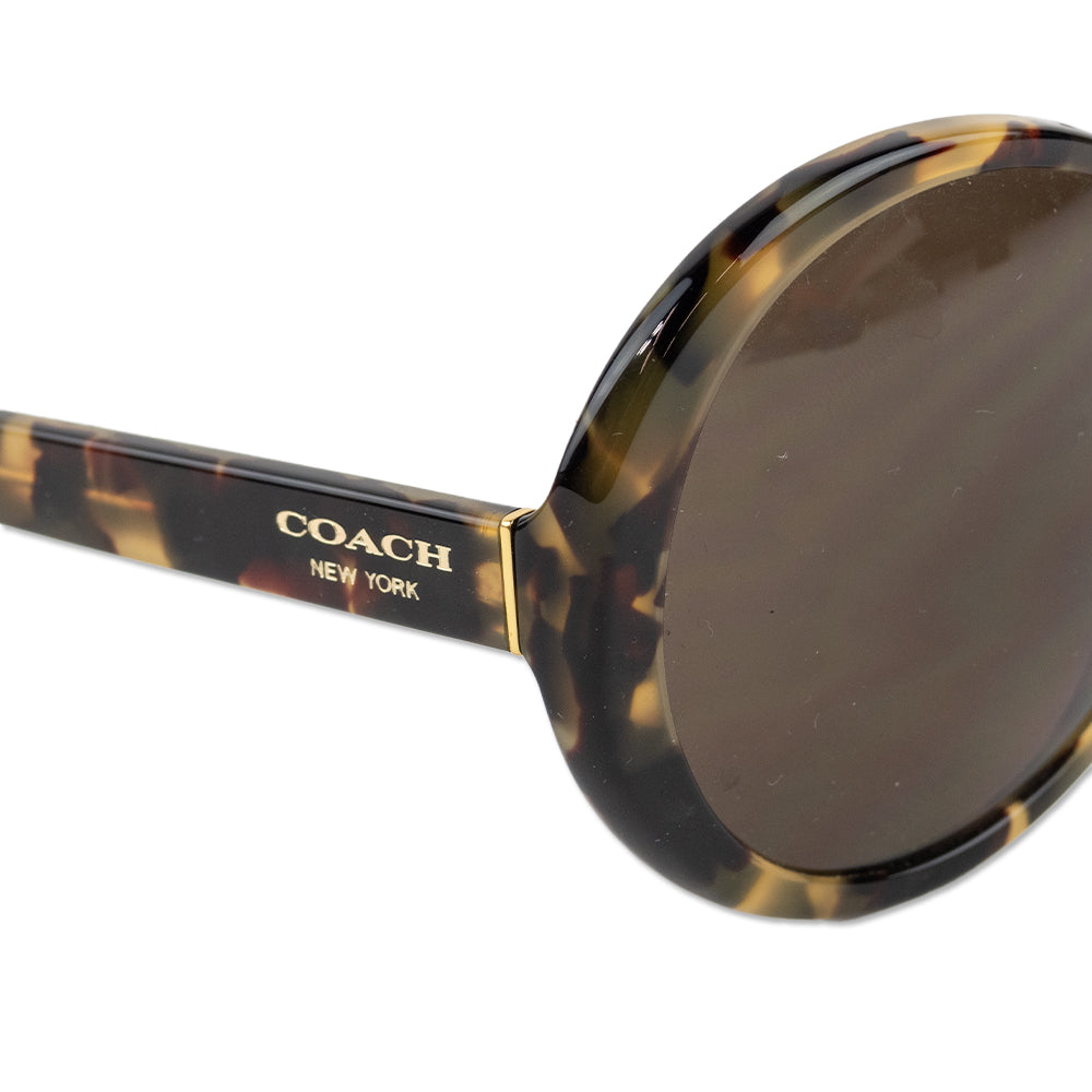 Coach Oversized Round Green and Black Sunglasses